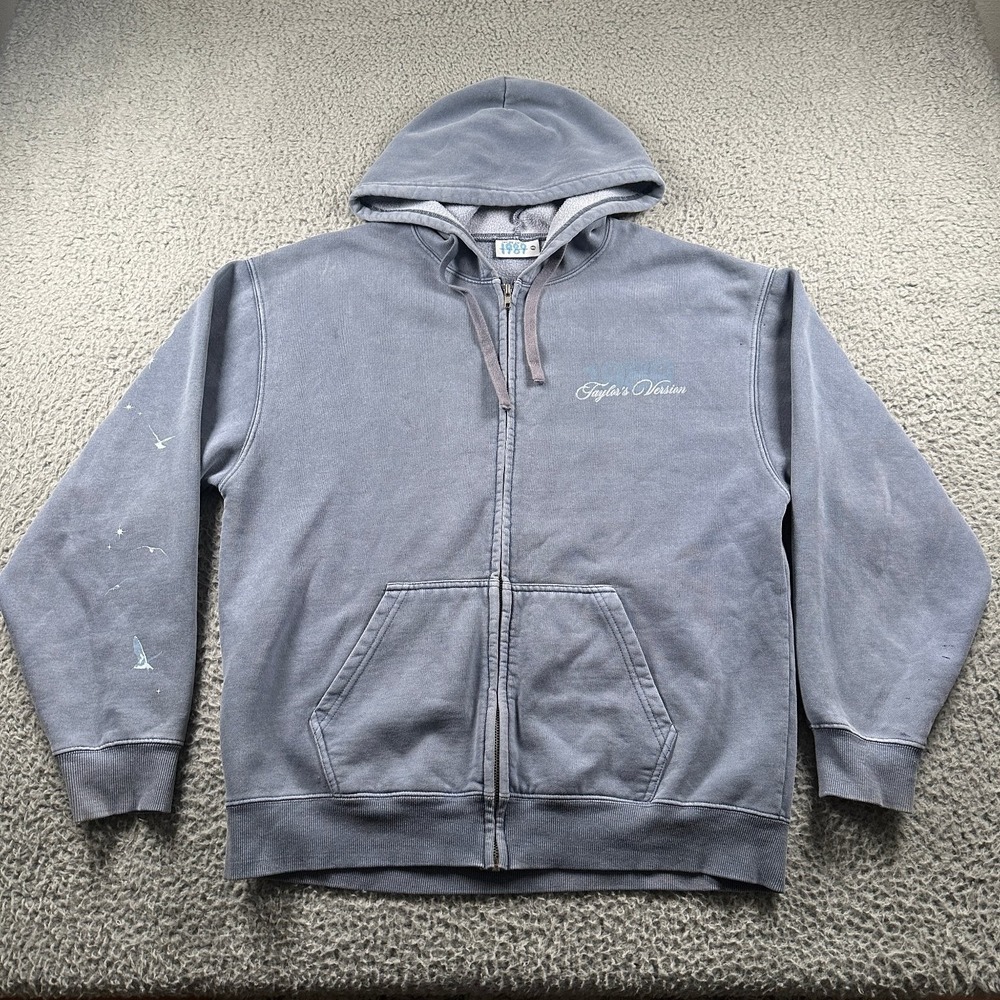 Taylor Swift 1989 Taylor's‎ Version Women's Hoodie Medium Gray Zip Up